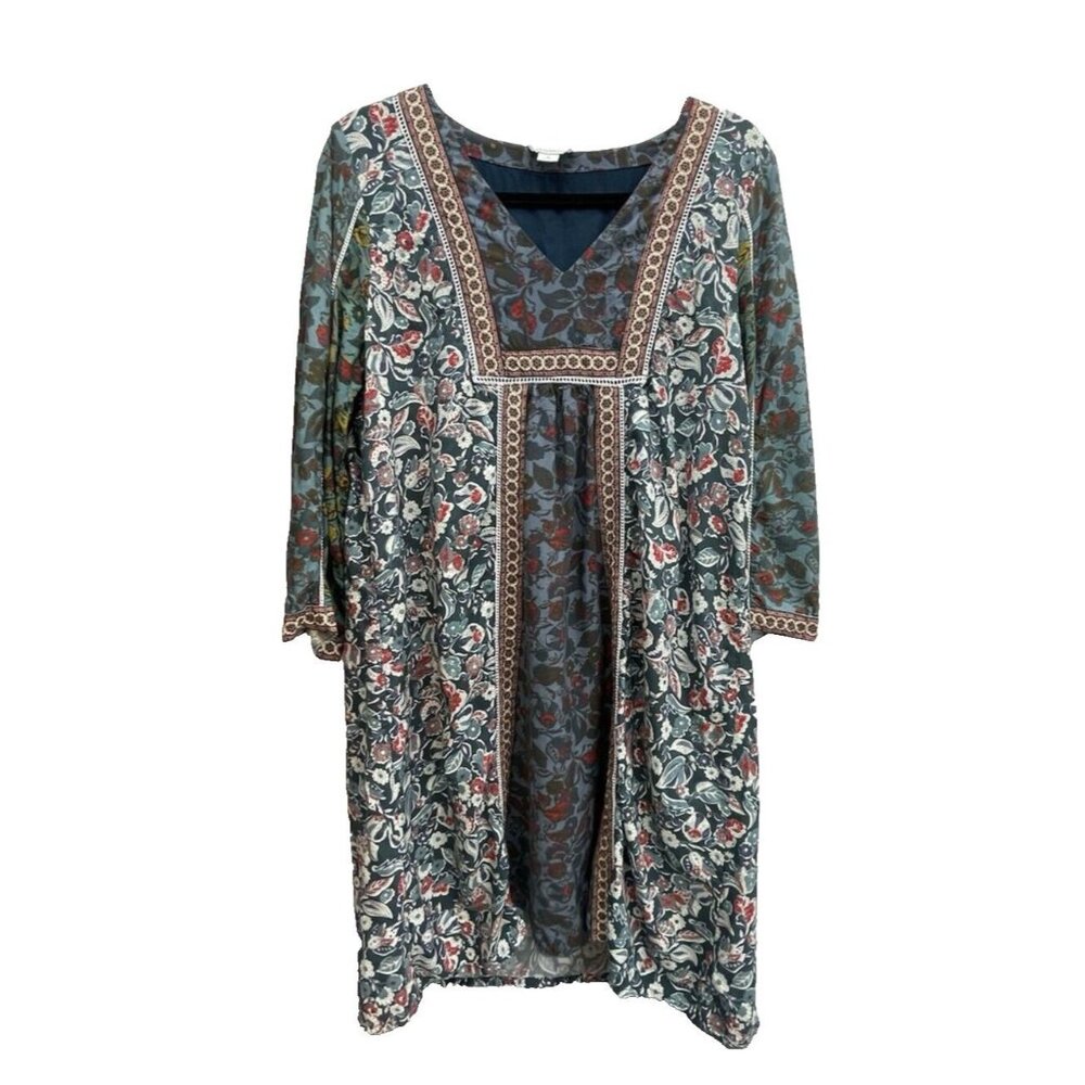 Sundance Sweet Whispers Mini Dress Floral Lined  Women's Boho Hippie Size Medium